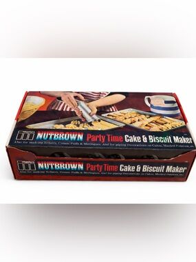 Antique‎ NutBrown Cookie Biscuit Maker with Original Box